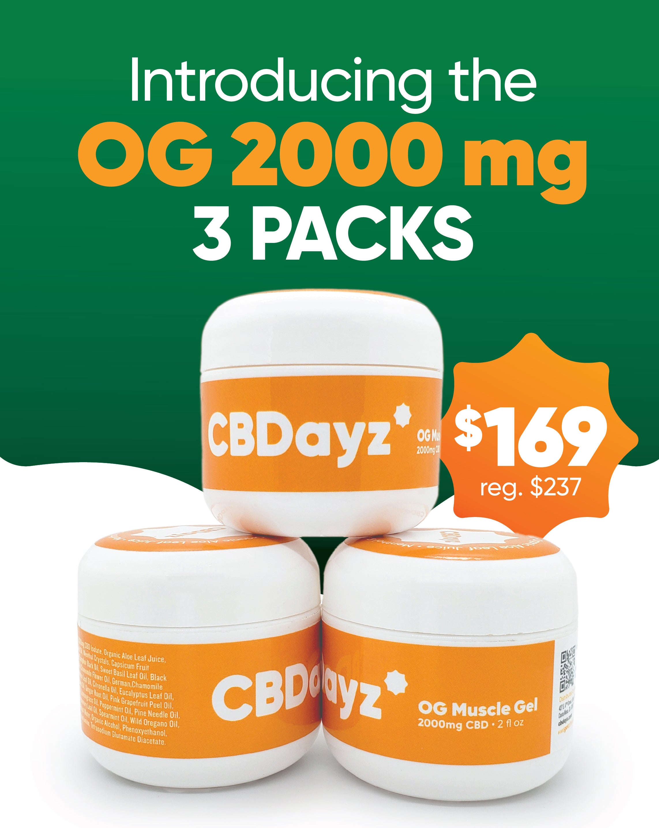 CBDayz OG CBD Muscle Gel